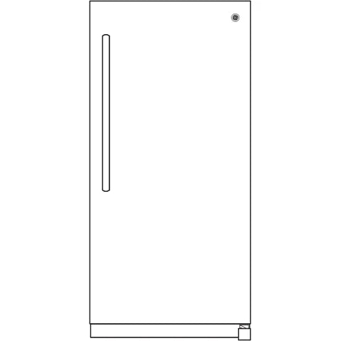GE ENERGY STAR 21.3 cu. ft. Frost-Free Garage Ready Upright Freezer – White (FUF21DLRWW)