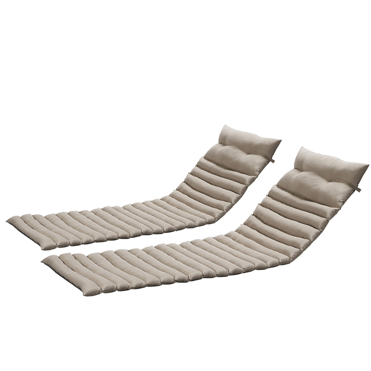 2 Piece Outdoor Chaise Lounge Chair Cushion Replacement Set