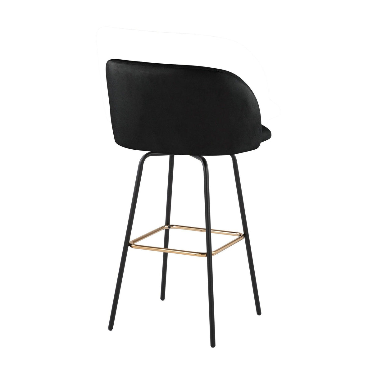 Fran - Fixed-Height Velvet Swivel Barstool (Set of 2