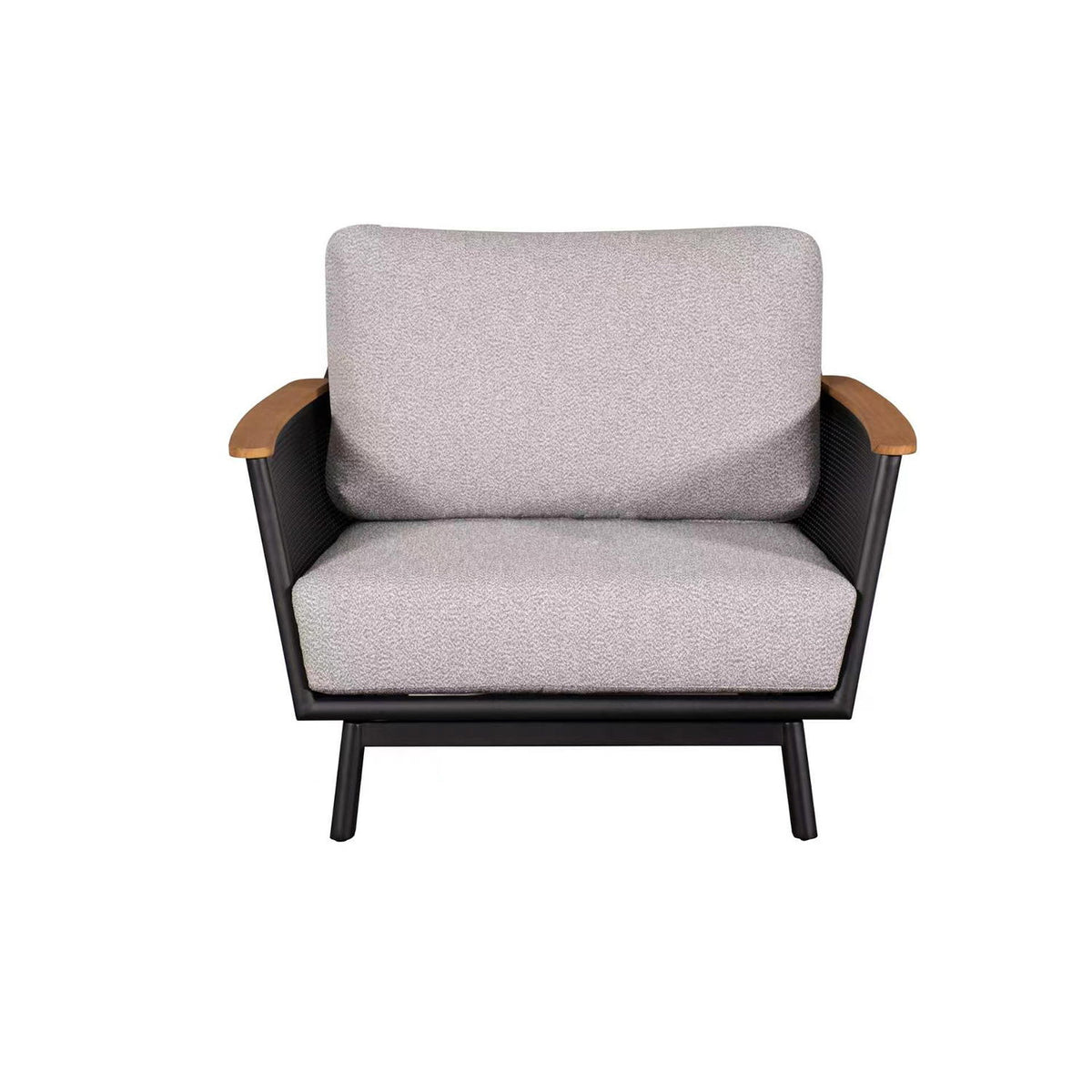 Chair With Armrests (Set of 2) - Black / Black Multi