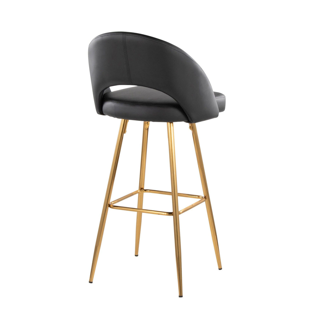 Renee - Upholstered Fixed-Height Barstool (Set of 2) - Gold Base