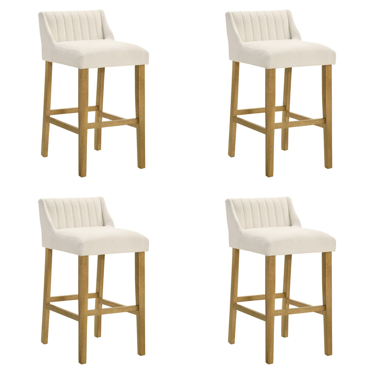 Fauna - Modern Transitional Wood Bar Height Kitchen Bar Stool