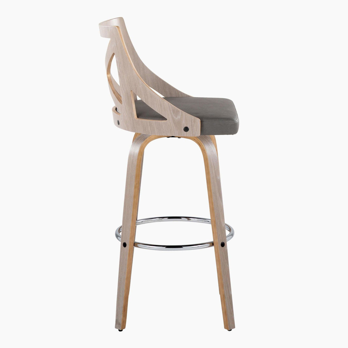 Charlotte - Fixed-Height Barstool (Set of 2) - Chrome Metal
