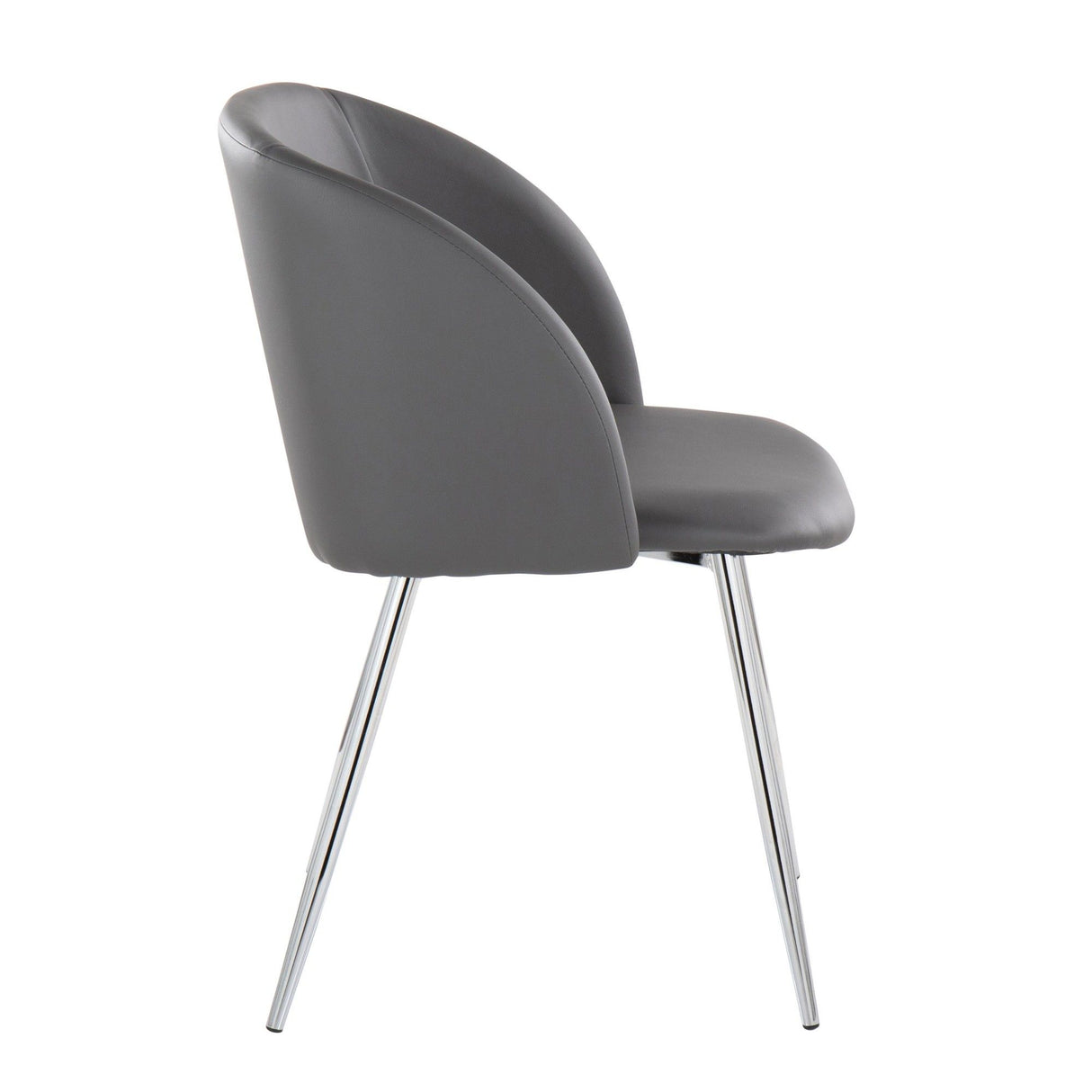 Luna - Contemporary Chair (Set of 2) - Chrome Legs
