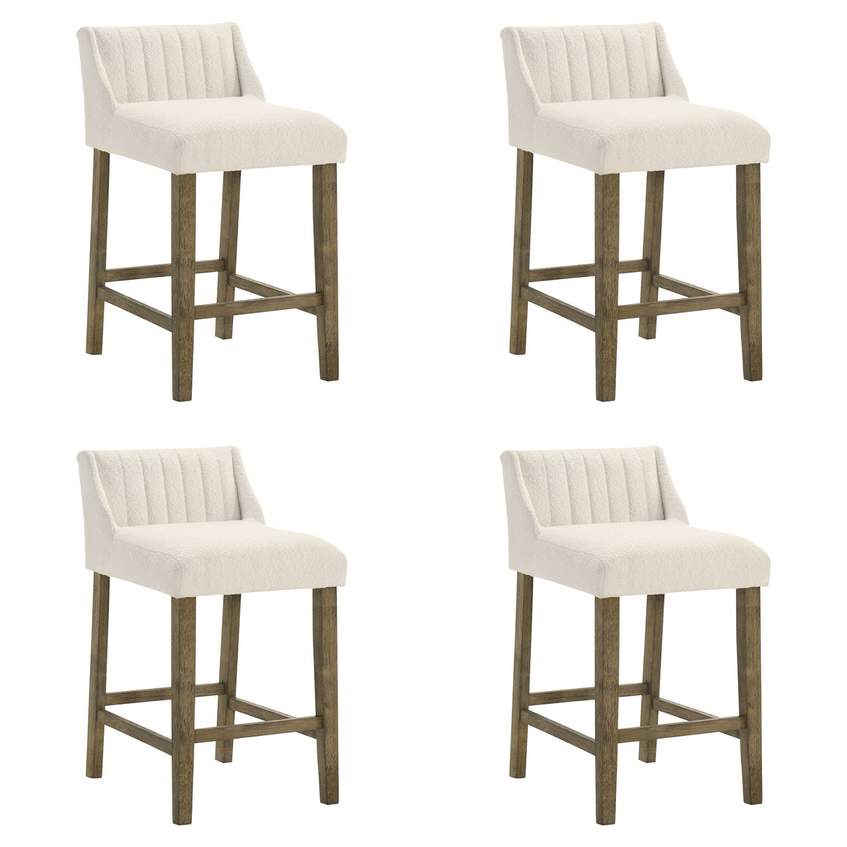 Fauna - Modern Transitional Wood Counter Height Kitchen Bar Stool