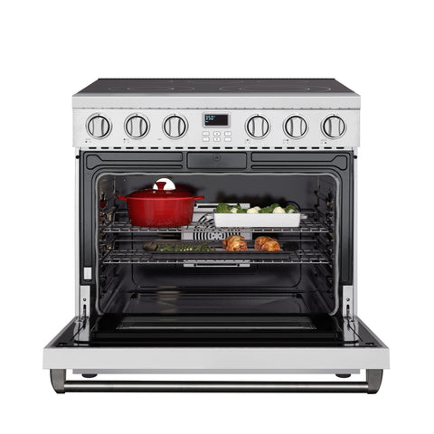 36 in. Professional Electric Range with 16600W of Power, 240V in Stainless-Steel (KM-EPR-36AP-SS)