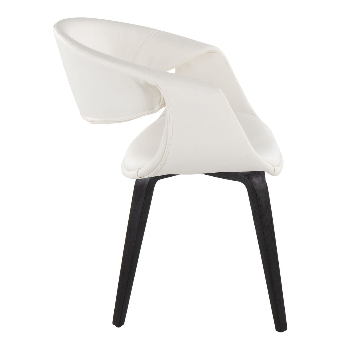 Curvo - Upholstered Chair (Set of 2) - Black Wood Legs