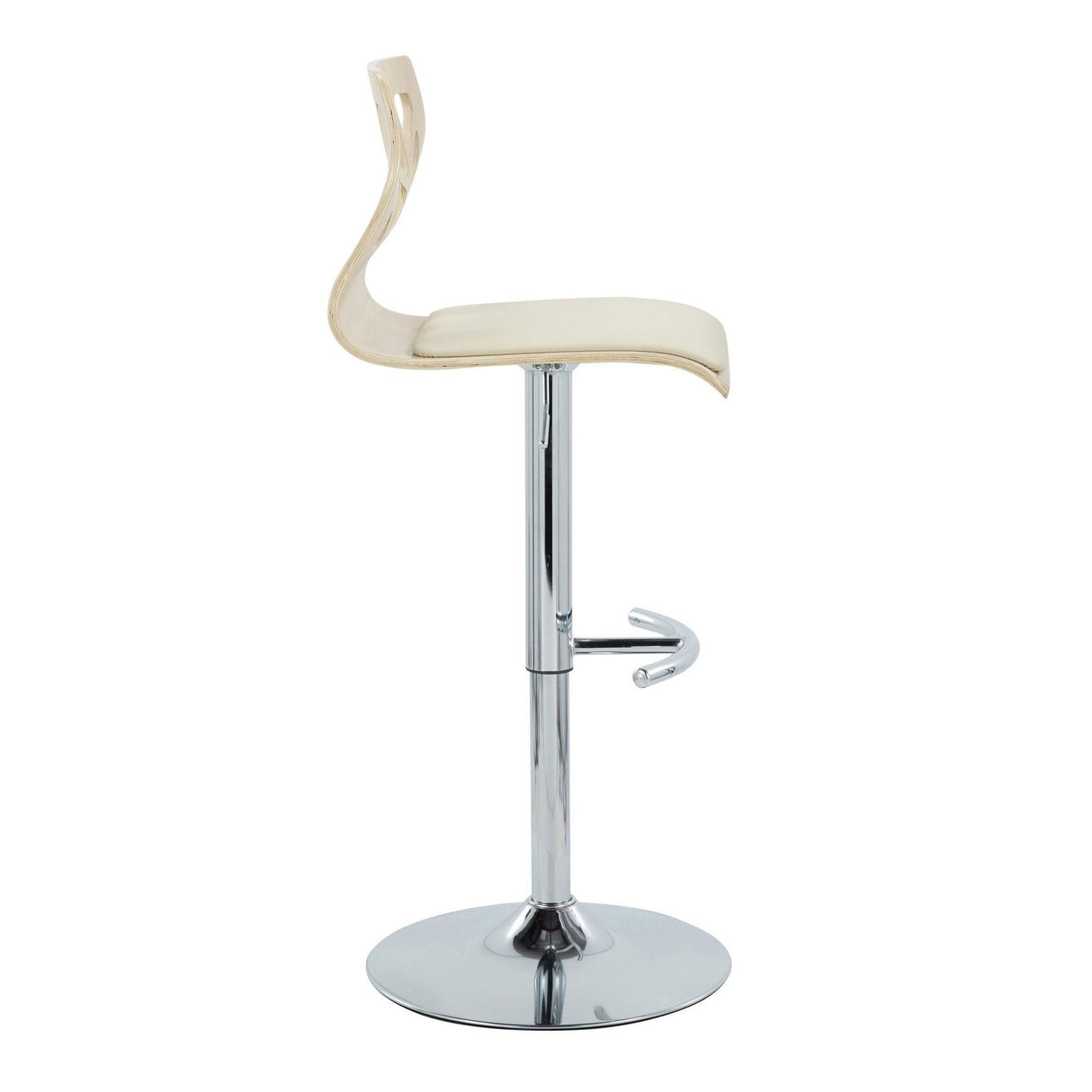 Folia - Adjustable Barstool (Set of 2) - Natural Wood