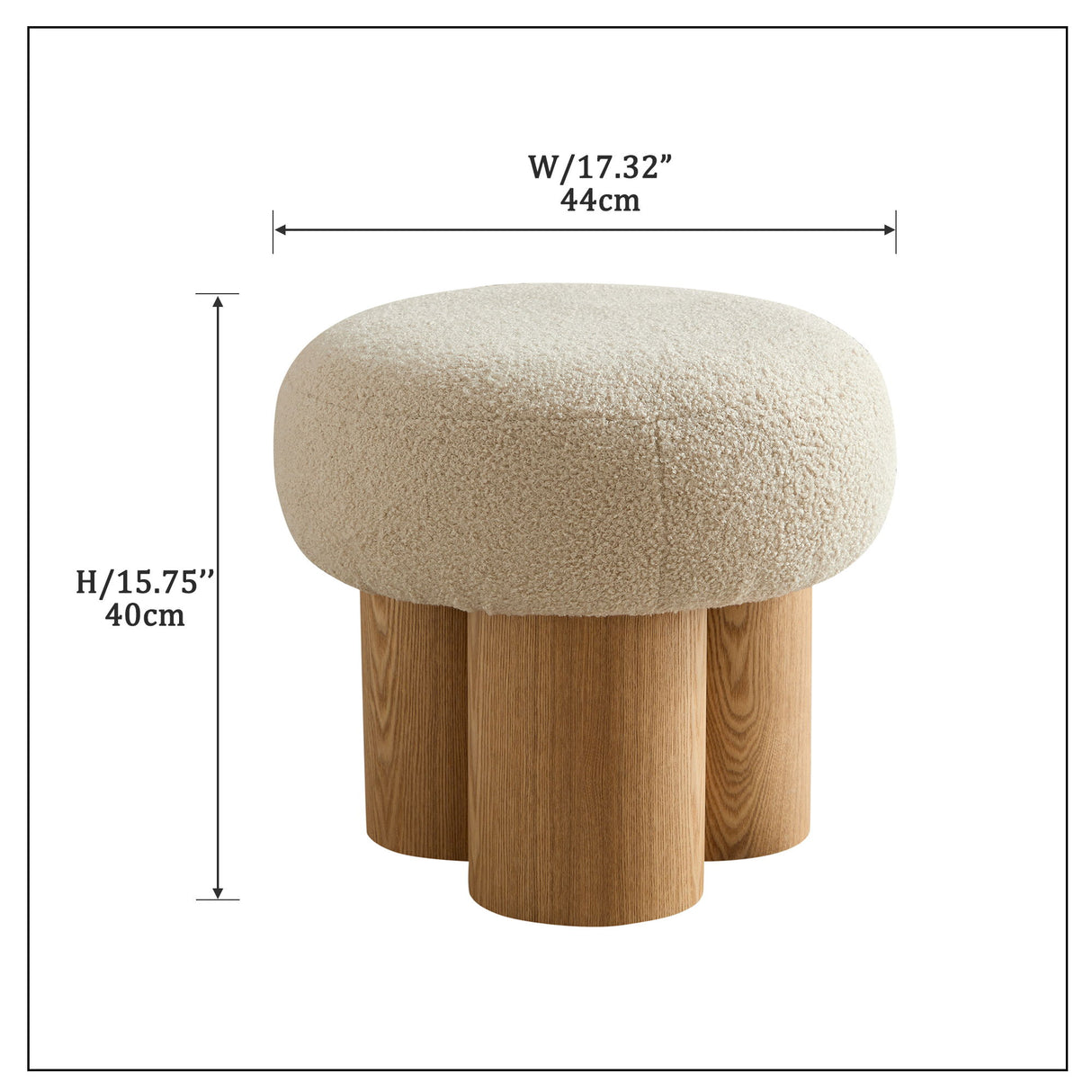 Versatile Mushroom Stool With Cushion