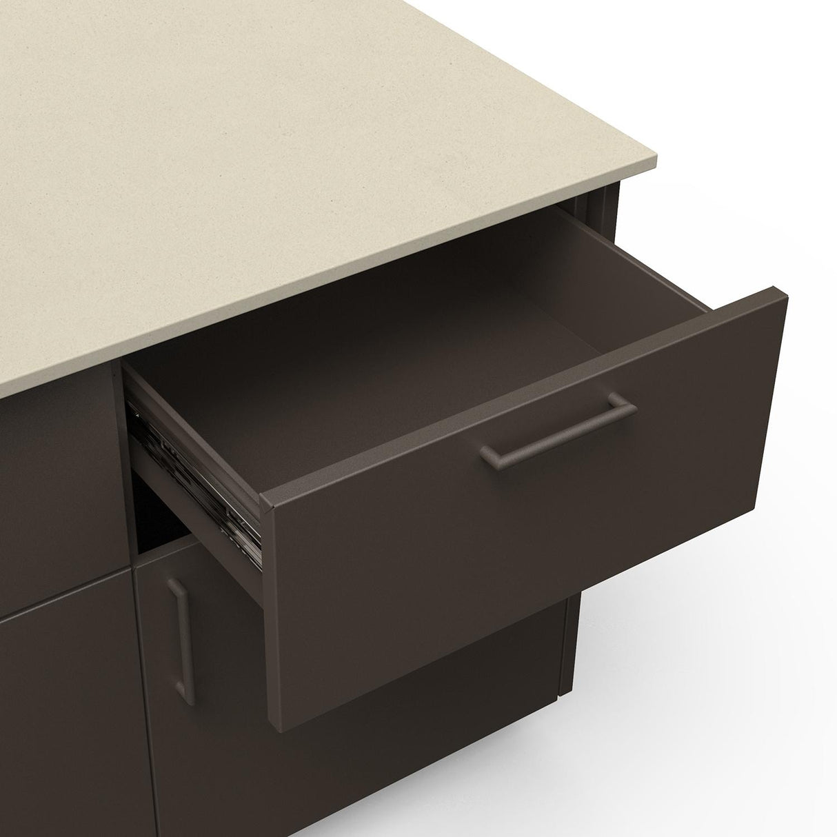 Blaze Sunrise 8-Ft Outdoor Kitchen Island w/ 40-Inch LTE+ Propane Grill in Architectural Bronze w/ Aeris Countertop