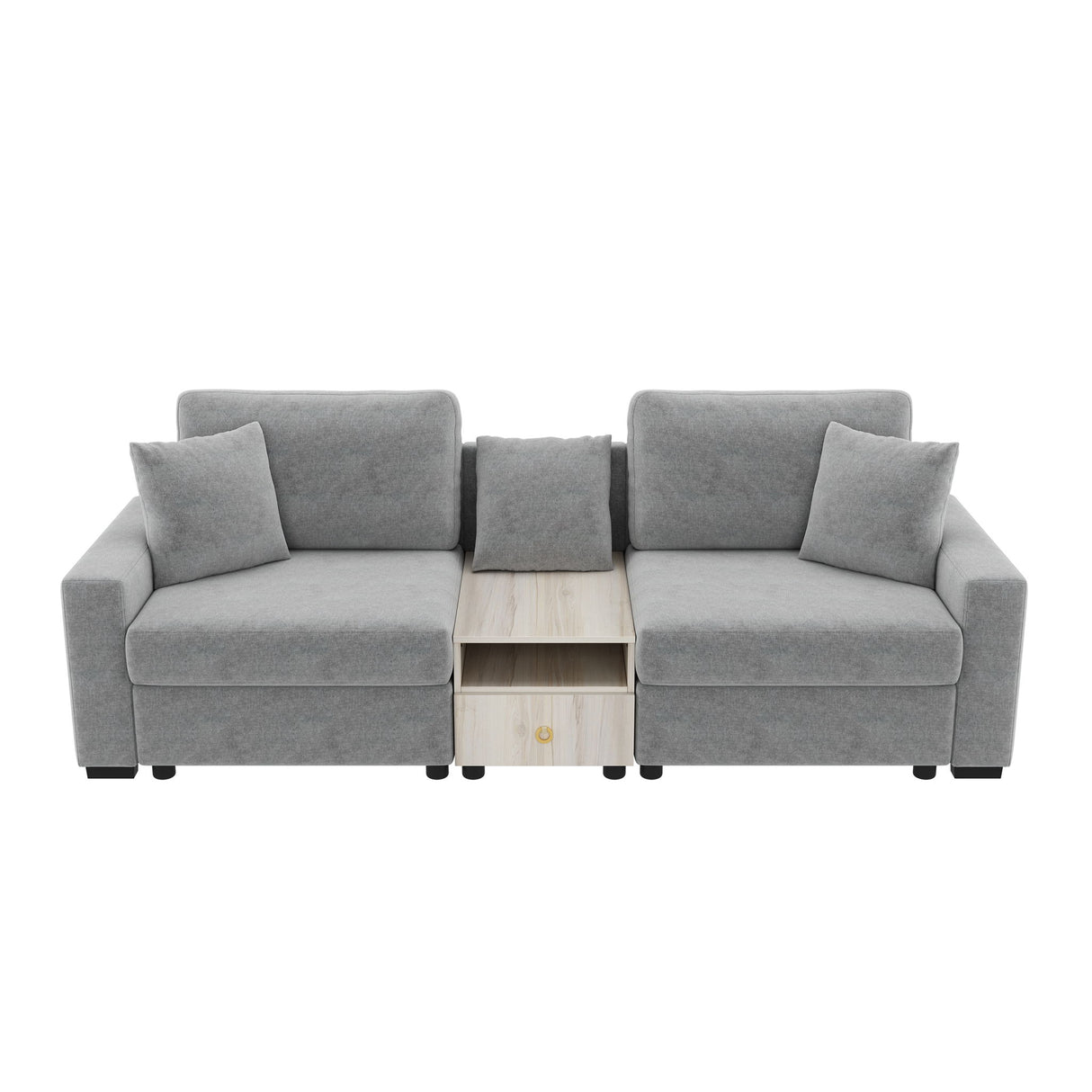 Modular Sofa Couch With Storage Armrest And Center Console