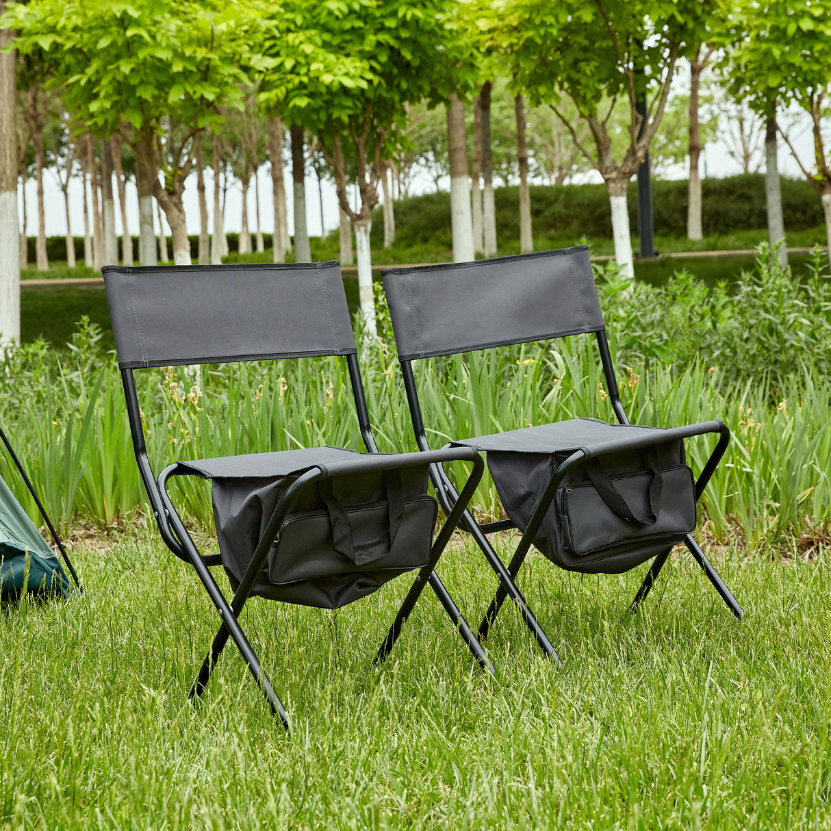 Folding Outdoor Chairs With Storage Bag, Portable Chair For Indoor, Outdoor Camping, Picnics And Fishing