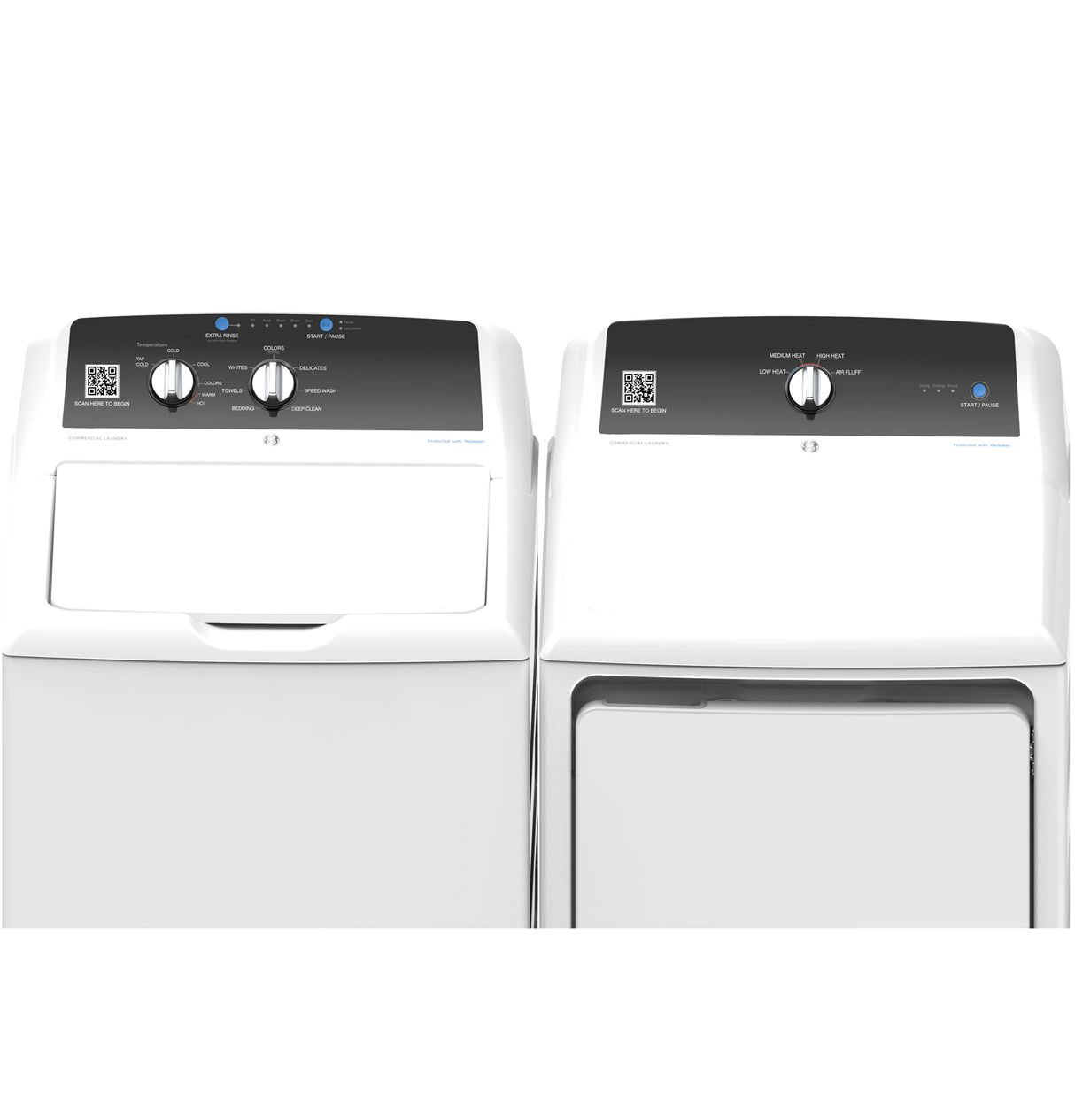 GE(R) 7.4 cu. ft. Capacity aluminized alloy drum Commercial Gas Dryer with Sensor Dry, Built-In App Payment System SITE WIFI REQUIRED - (VTD52GASRWB)