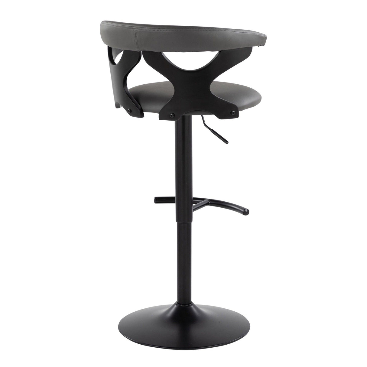 Gardenia - Adjustable Barstool (Set of 2) - Black And Gray