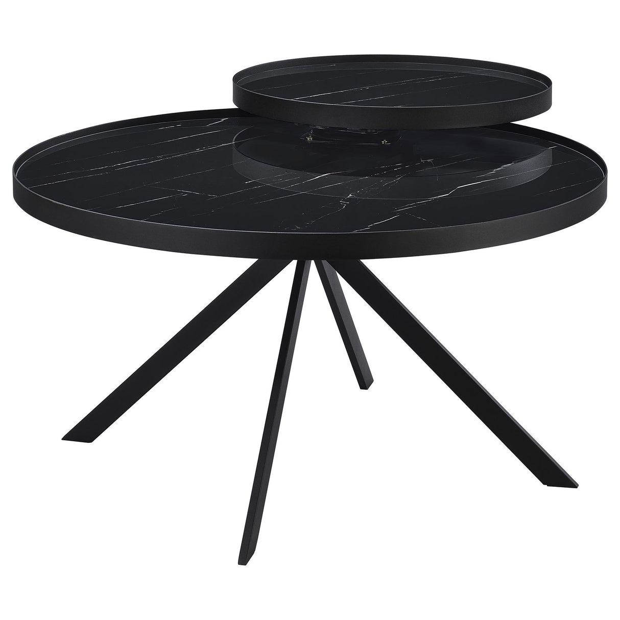 Shayne - Round Top Coffee Table With 2 Tier Design