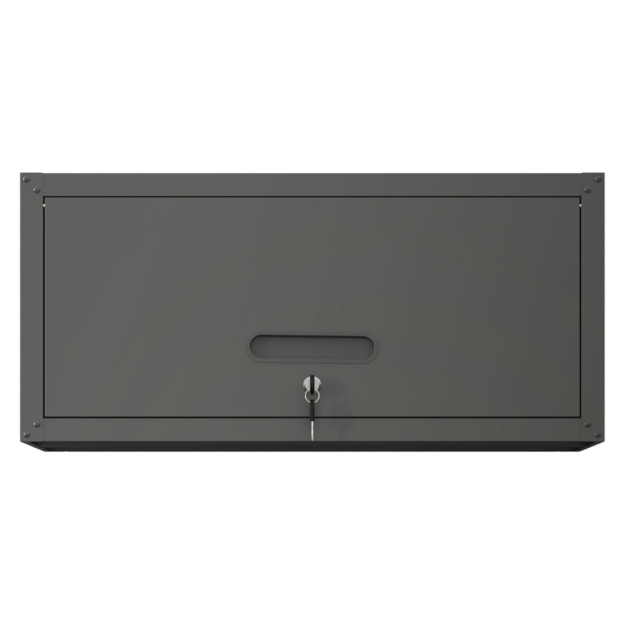 Heavy Duty, Metal Wall Mounted Tool Storage Cabinet Steel Metal Garage Storage Cabinet - Black / Gray