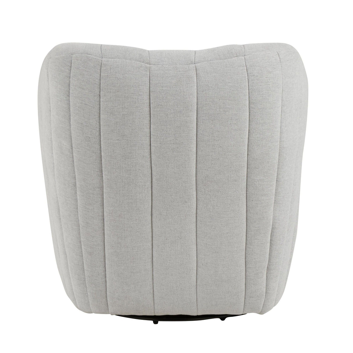Finley - Upholstered Contemporary Swivel Accent Chair - Black Metal