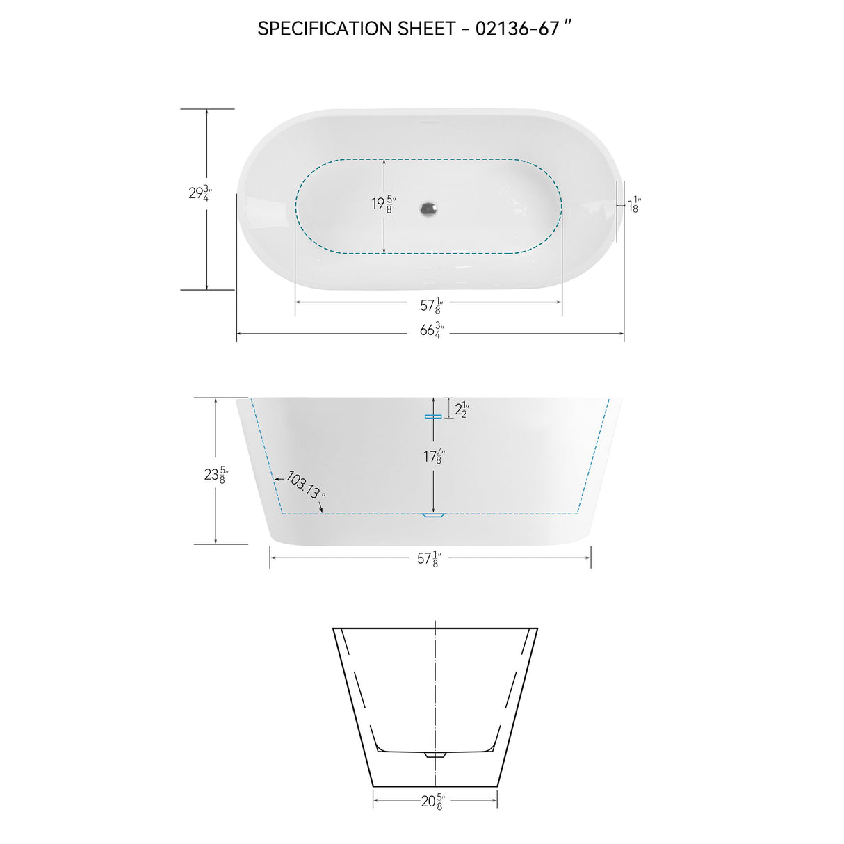 Freestanding Bathtub, Modern & Contemporary Design Soaking Tub With Toe-Tap Drain In Chrome And Classic Slotted Overflow
