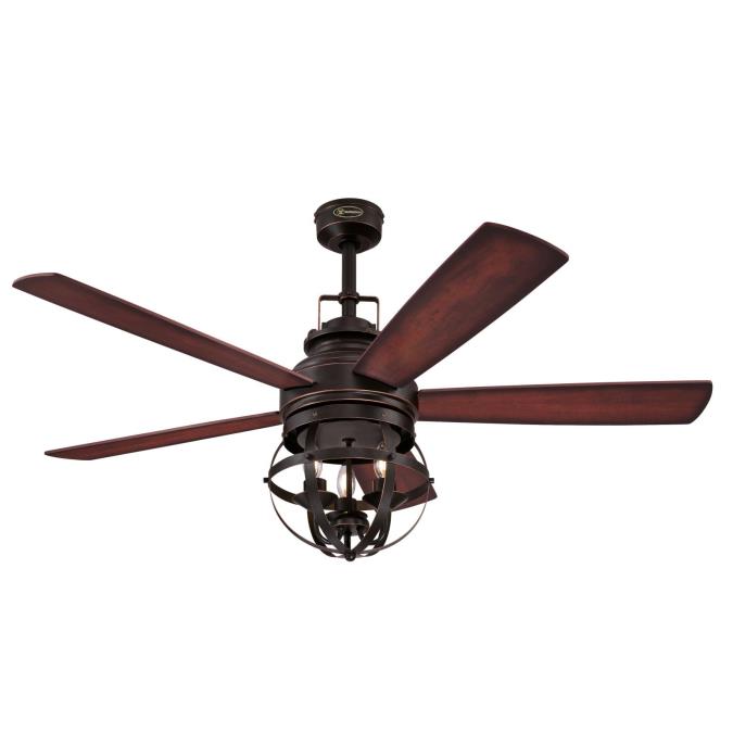 Westinghouse 7217100 Stella Mira 52-Inch Indoor Ceiling Fan with Dimmable LED Light Kit