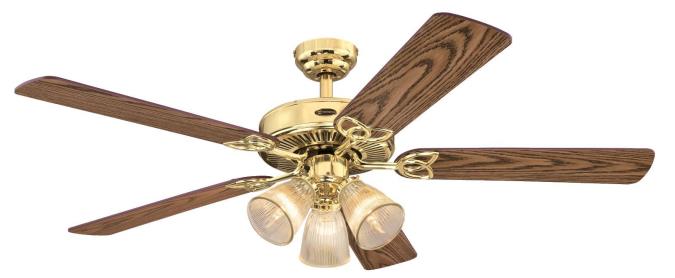 Westinghouse 7233800 Vintage 52-Inch Indoor Ceiling Fan with Dimmable LED Light Fixture