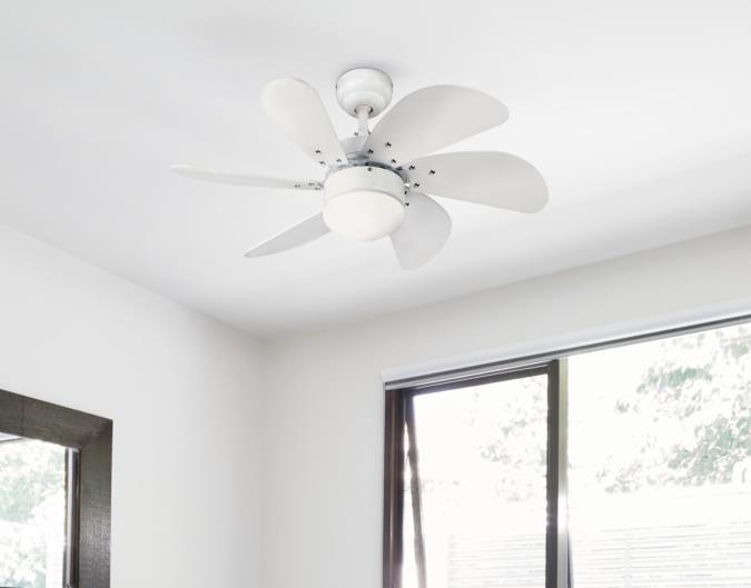 Westinghouse 7234400 Turbo Swirl 30-Inch Indoor Ceiling Fan with Dimmable LED Light Fixture