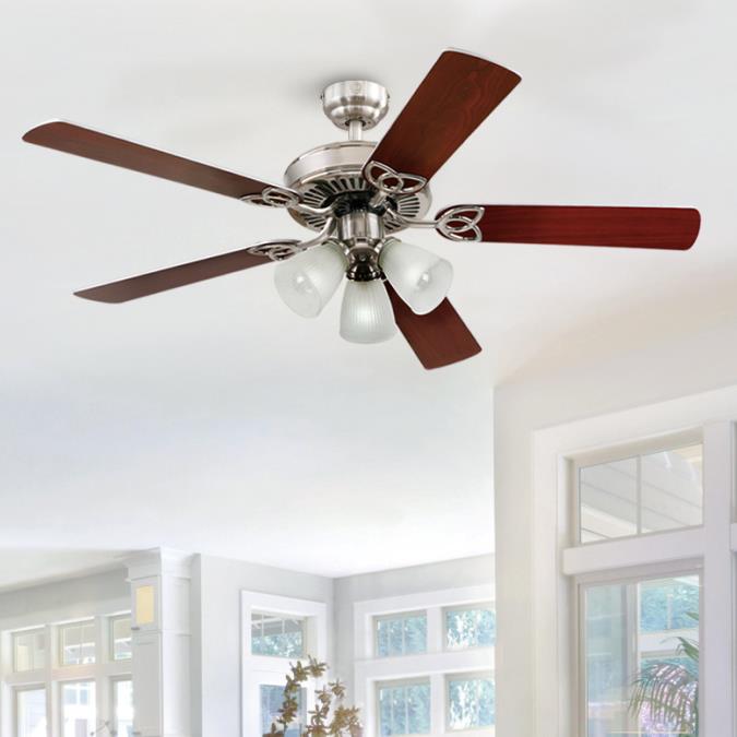 Westinghouse 7237100 Vintage 52-Inch Indoor Ceiling Fan with Dimmable LED Light Fixture