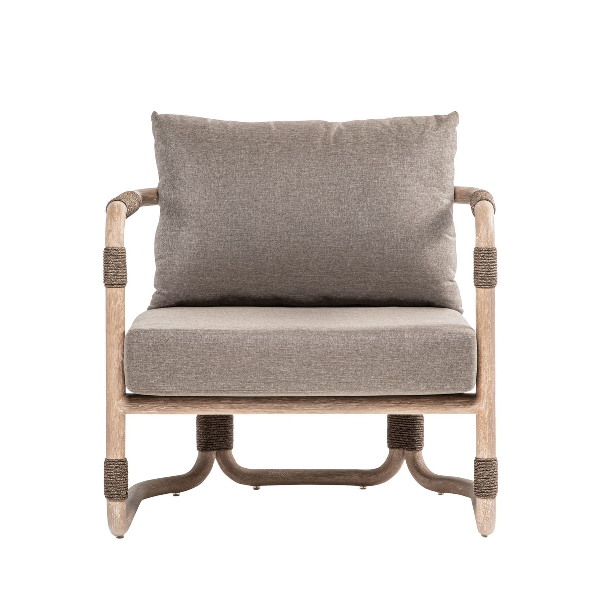 Baja - Outdoor Lounge Chair With Cushion - Brown Eucalyptus / Brown