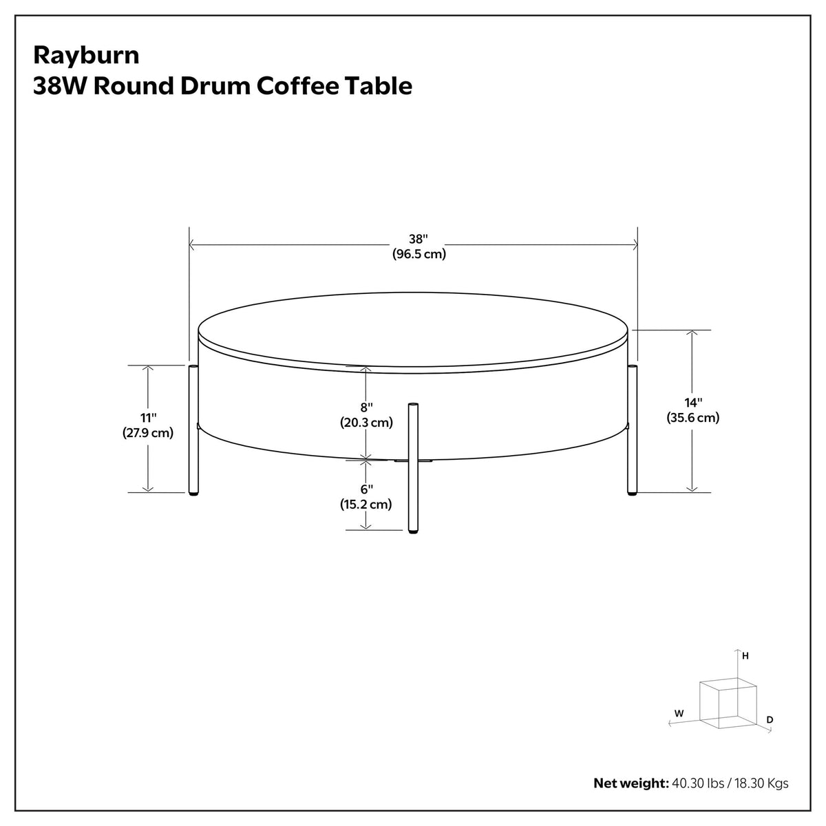 Rayburn - Drum Coffee Table - Natural