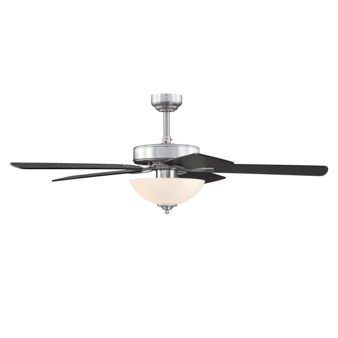 Westinghouse 73136LE Albert 52-Inch Indoor Ceiling Fan with LED Light Fixture, Brushed Nickel Finish