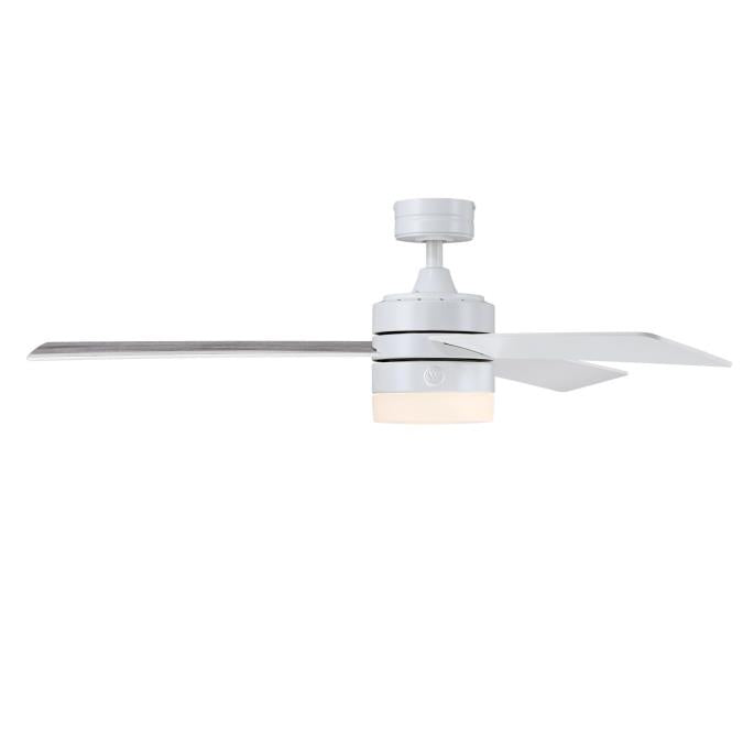 Westinghouse 73147LE Alta Vista 52-Inch Three-Blade Indoor Ceiling Fan, Matte White Finish, Dimmable LED Light Fixture with Color Temperature Selection, Backlit Wall Control Included