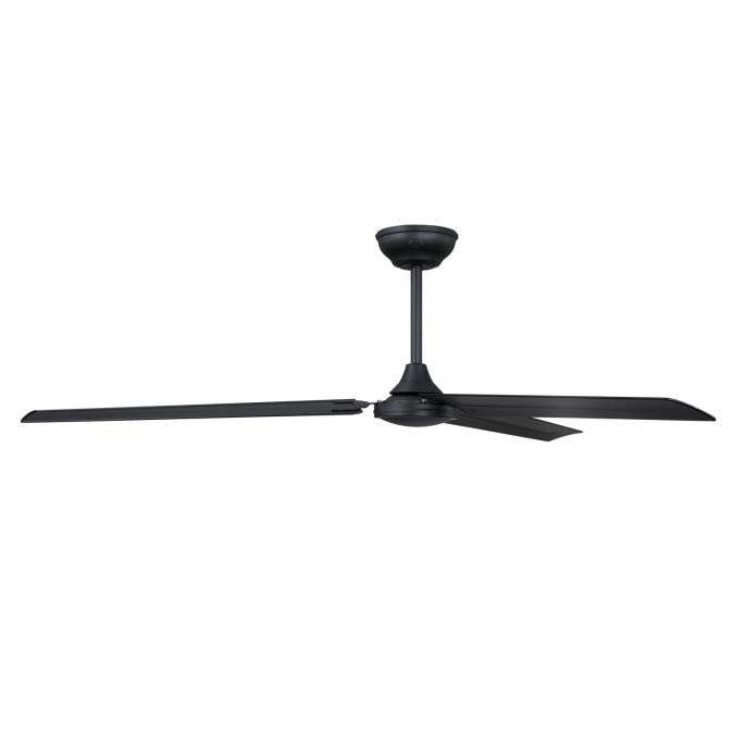 Westinghouse 73158LE Jax Industrial-Style 72-Inch Three-Blade Indoor/Outdoor Ceiling Fan, Matte Black Finish, DC Motor, Remote Control Included