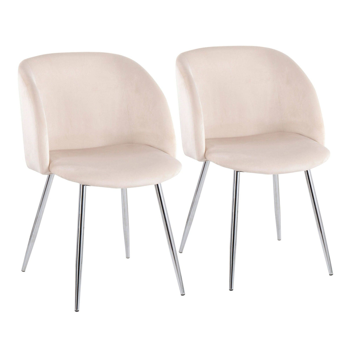 Luna - Contemporary Chair (Set of 2) - Chrome Legs