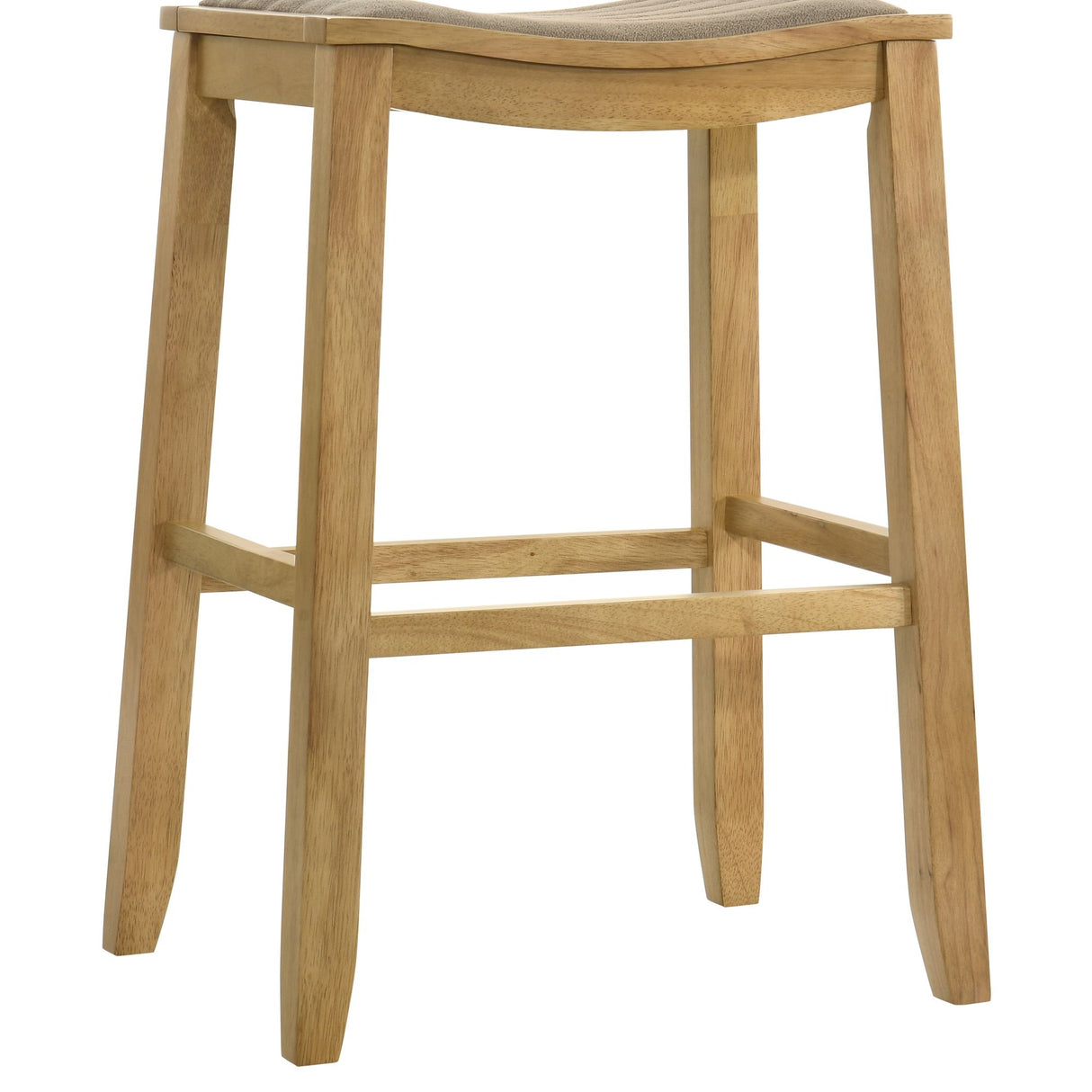 Iyani - Coastal Modern Wood Bar Height Kitchen Bar Stool