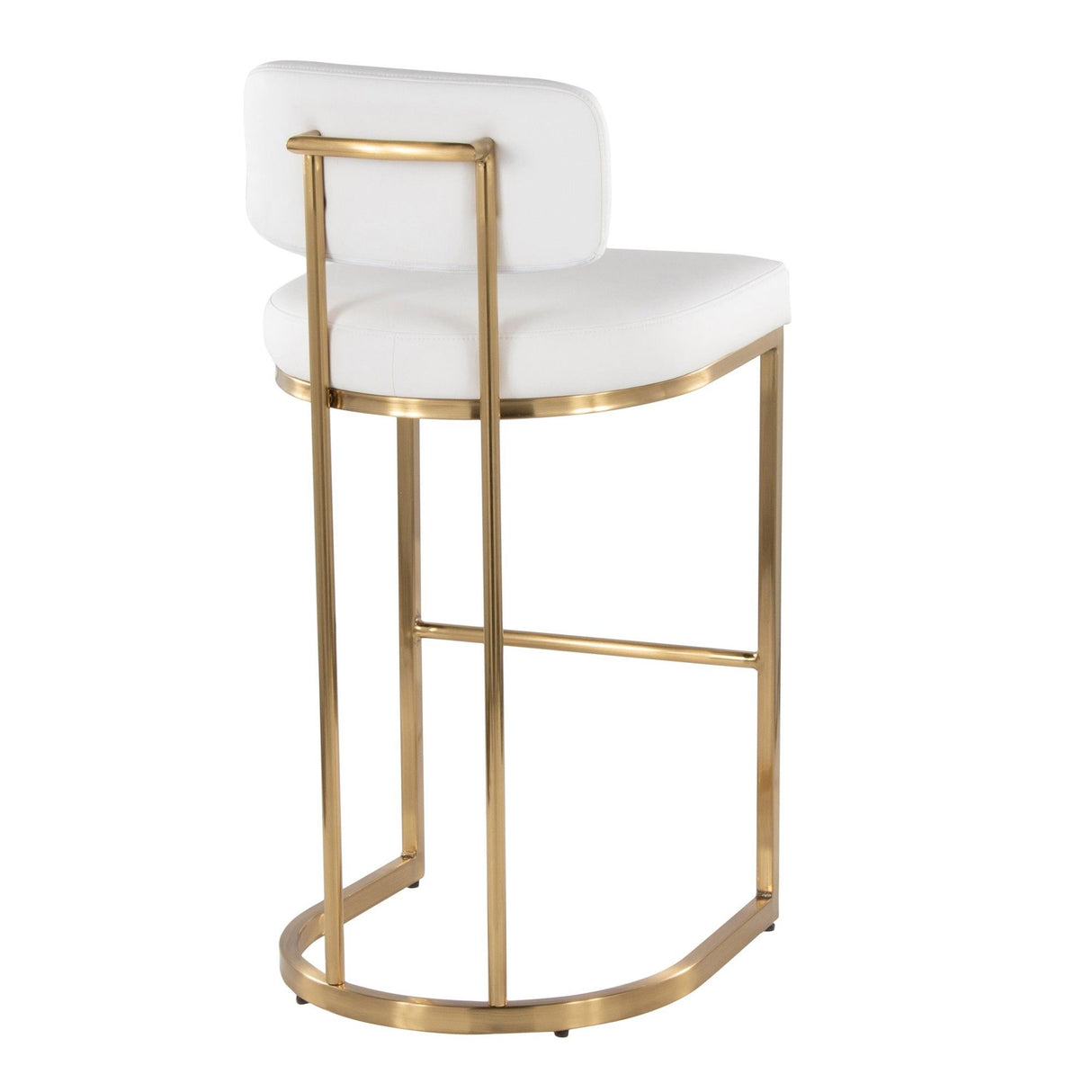 Demi - Fixed-Height Barstool (Set of 2) - Gold Metal Base