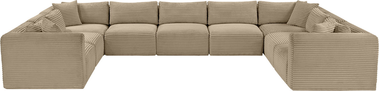 Shaggy - Fabric 9 Piece Modular U-Shaped Sectional