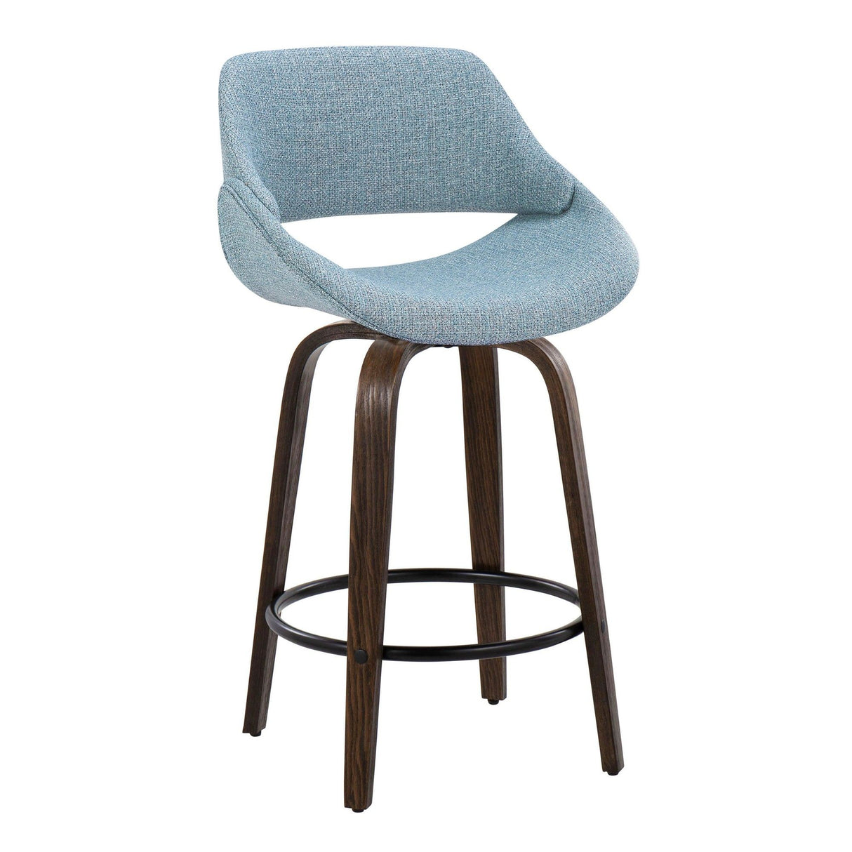 Fabrico - 26" Fixed-Height Counter Stool (Set of 2) - Blue