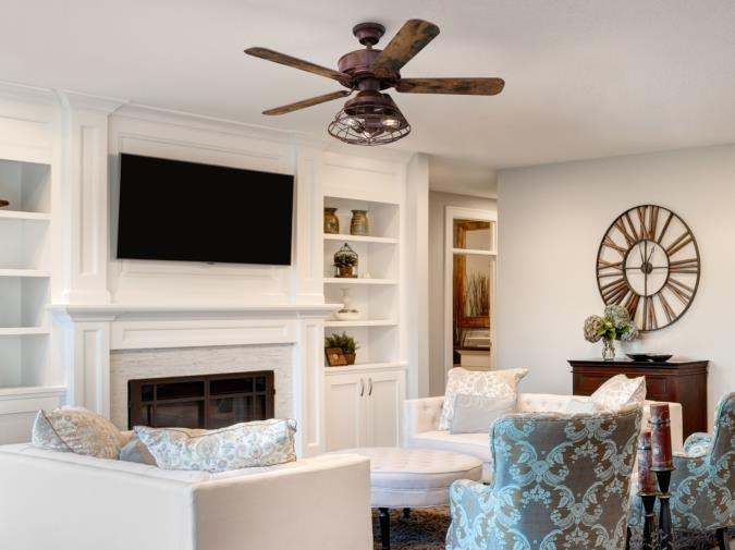 Westinghouse 74001B00 Barnett 48-Inch Indoor Smart WiFi Ceiling Fan with Dimmable LED Light Fixture