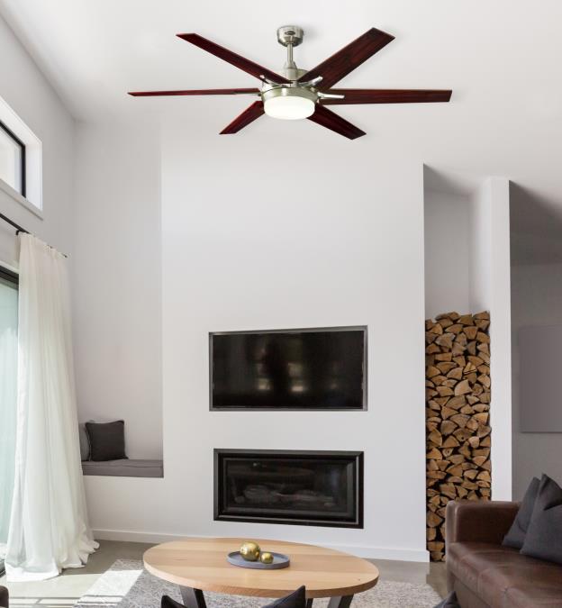 Westinghouse 74003B00 Cayuga 60-Inch Indoor Smart WiFi Ceiling Fan with Dimmable LED Light Fixture