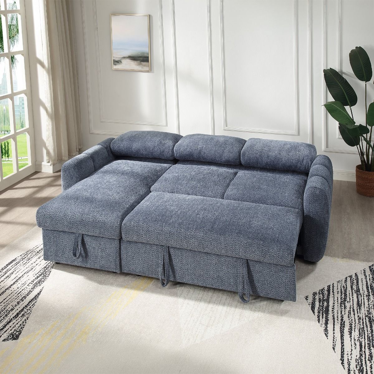 Nuriel - Reversible Sectional Sofa With Sleeper & Storage