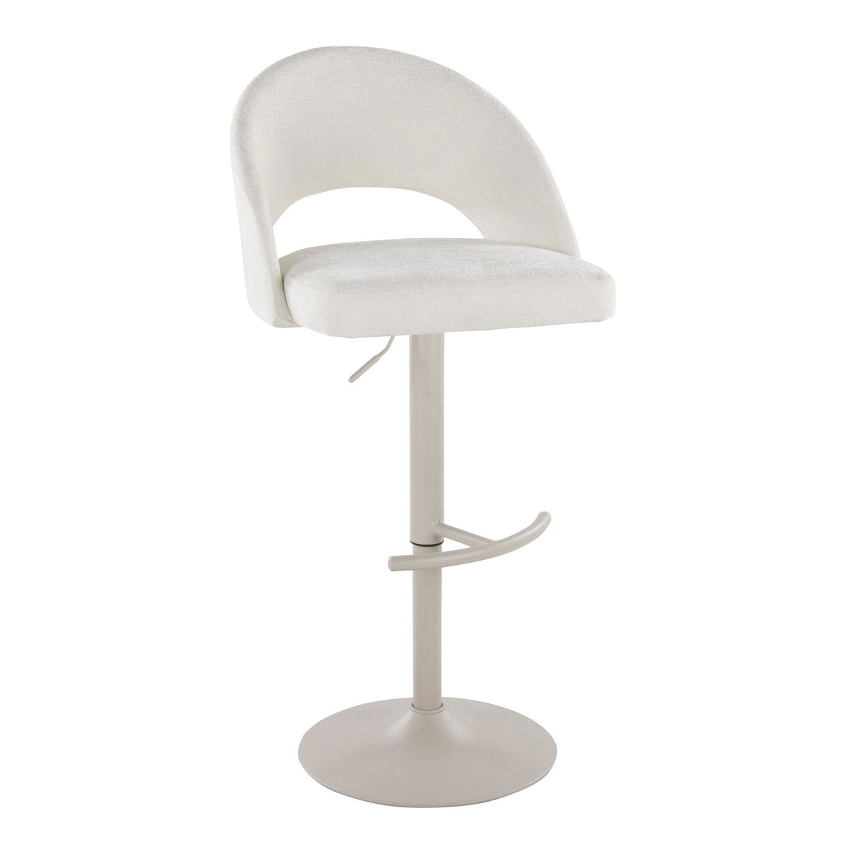 Renee - Adjustable Barstool (Set of 2) - Pearl Gray Base