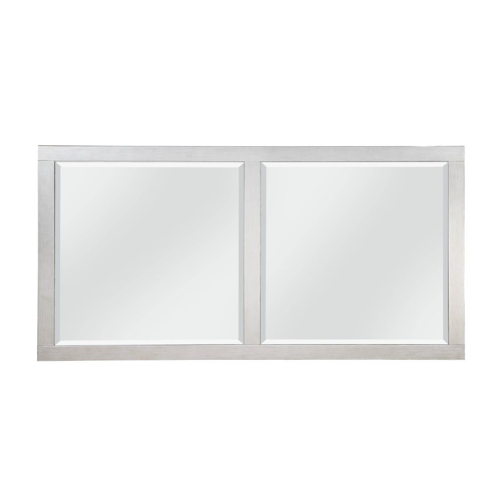 Varian - 78" Dining Table - Mirrored & Antique Platinum