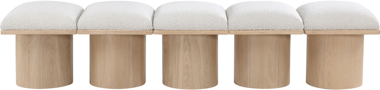 Pavilion - 5 Piece Modular Bench With Natural Base