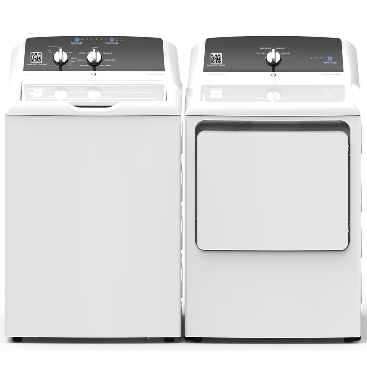 GE(R) 7.4 cu. ft. Capacity aluminized alloy drum Commercial Gas Dryer with Sensor Dry, Built-In App Payment System SITE WIFI REQUIRED - (VTD52GASRWB)