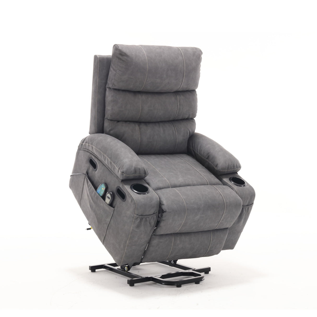 Cozy Electric Power Lift Recliner Chair Sofa For Elderly With Vibration Massage And Lumbar Heat