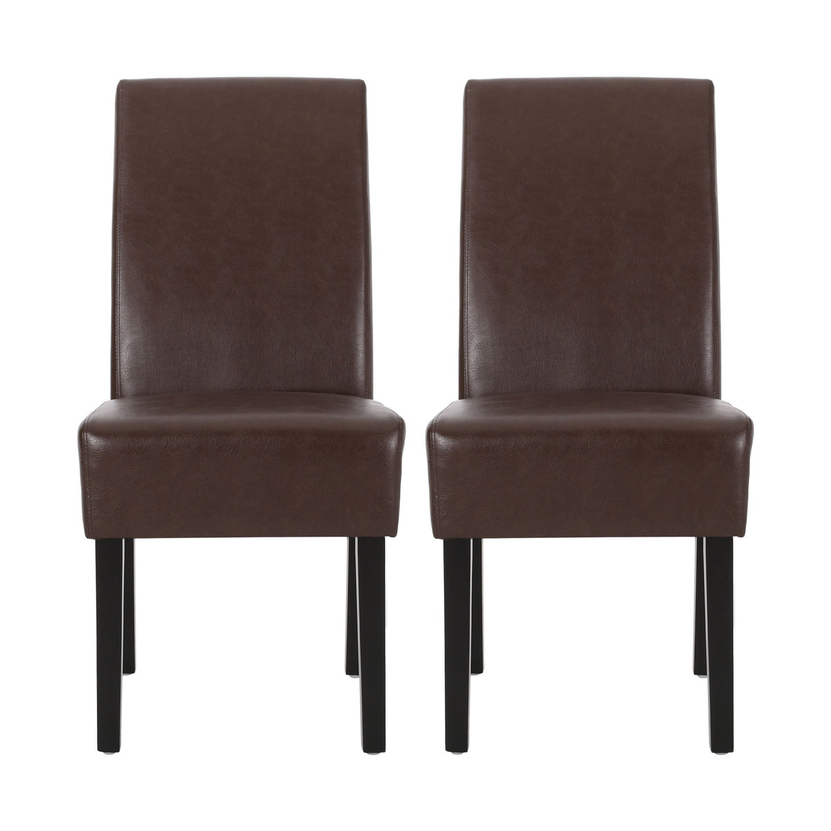 Contemporary Dining Chair With Rubberwood Legs (Set of 2)