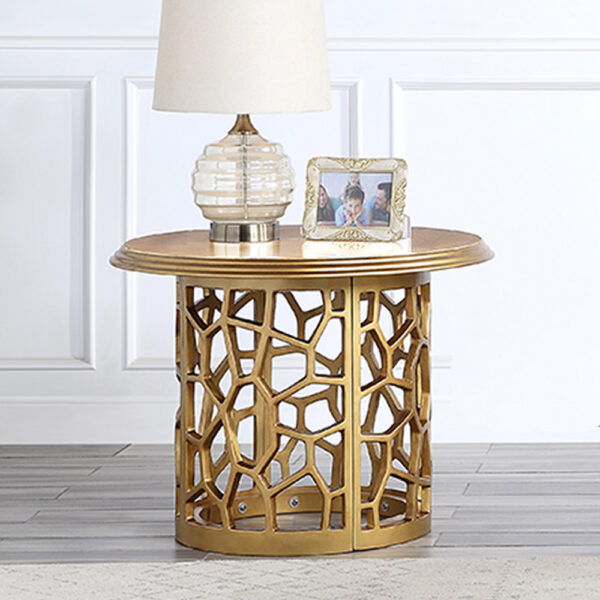 HD-8913G - End Table - Gold