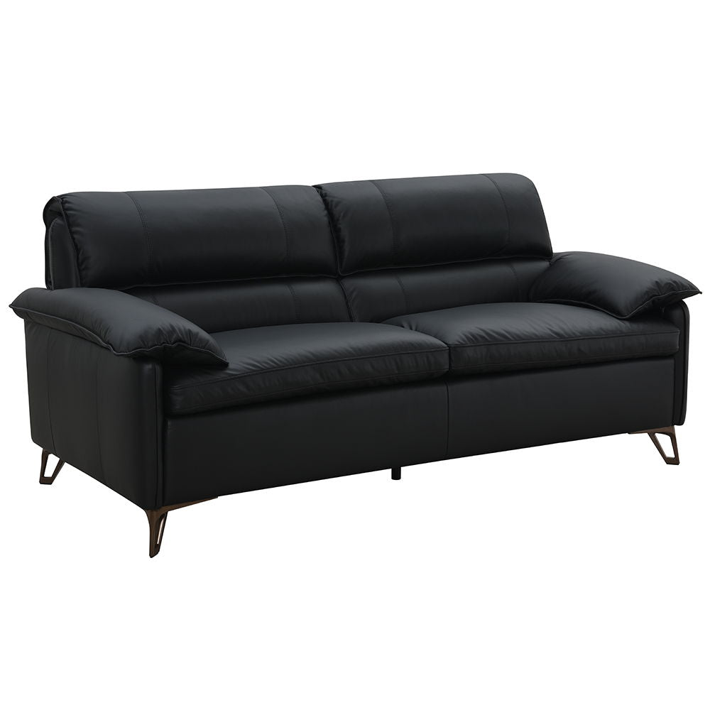 Eilene - Loveseat - Black Top Grain Leather