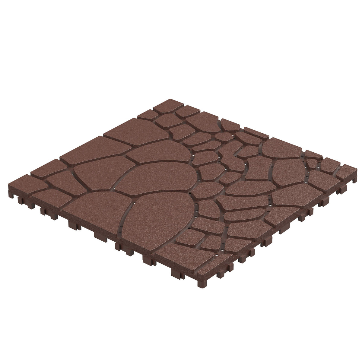 Stone Texture Patio Deck Tiles, Diy Module Interlocking Decking Floor Tiles