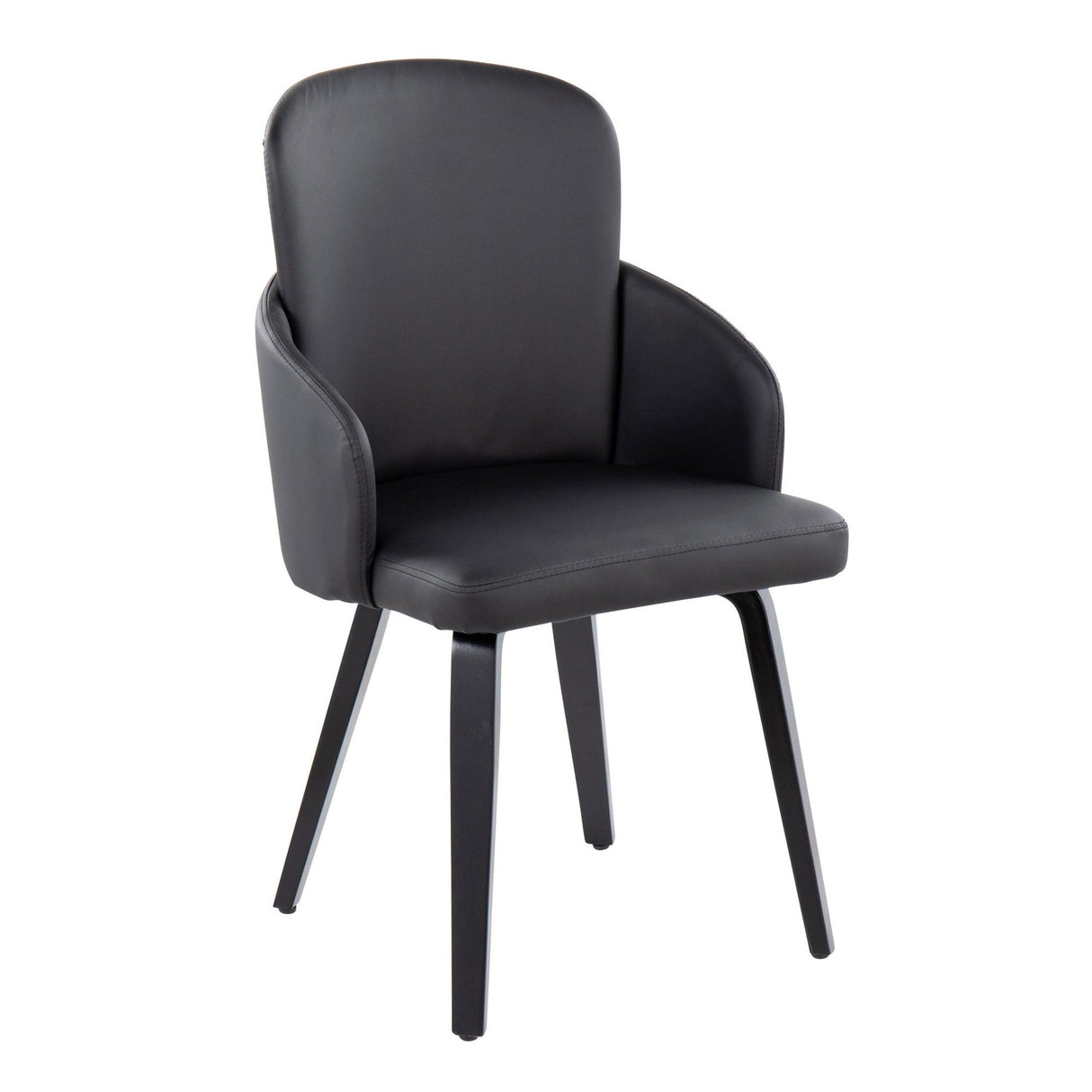 Dahlia - Contemporary Dining Chair (Set of 2) - Black Wood