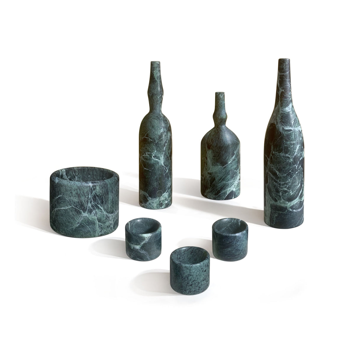 7 Pieces Luxury Natural Marble Living Room Accessories Set
